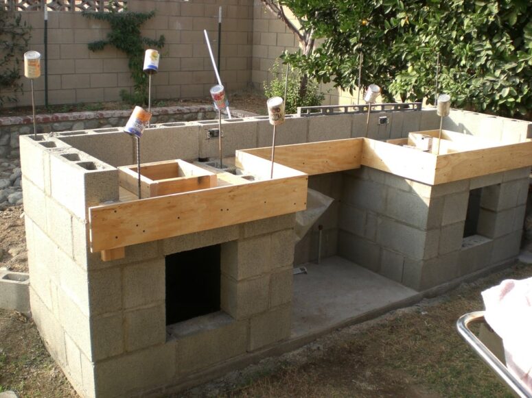 How to Build an Outdoor Kitchen with Cinder Blocks | A few Simple Steps