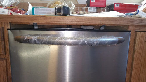 Gap between dishwasher and countertop