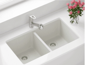 White composite sink