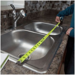 Measure the old sink